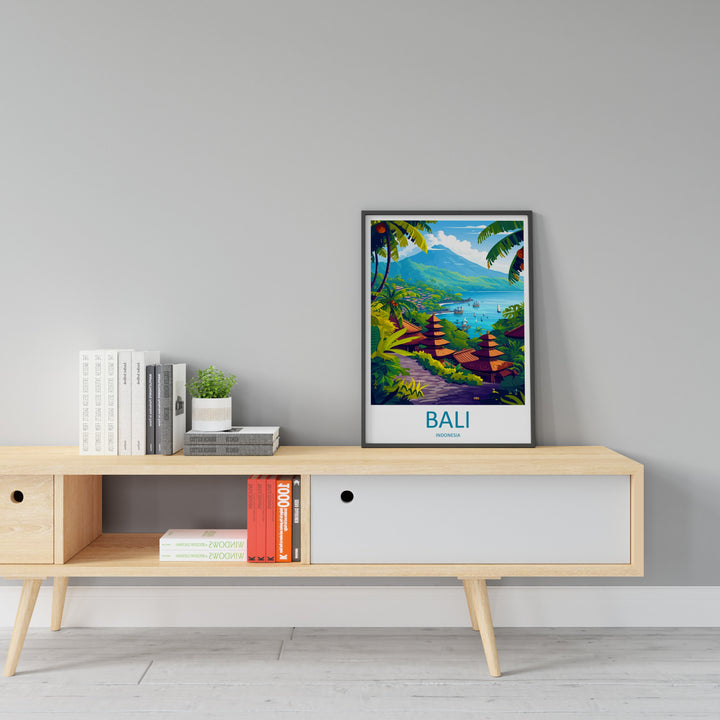 Bali Travel Print Wall Art Bali Wall Hanging Home Décor Bali Gift Art Lovers Indonesia Art Lover Gift Bali Travel Art Poster