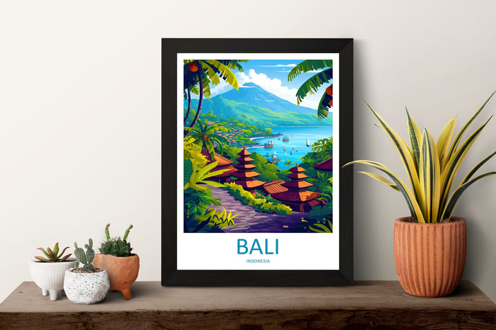 Bali Travel Print Wall Art Bali Wall Hanging Home Décor Bali Gift Art Lovers Indonesia Art Lover Gift Bali Travel Art Poster