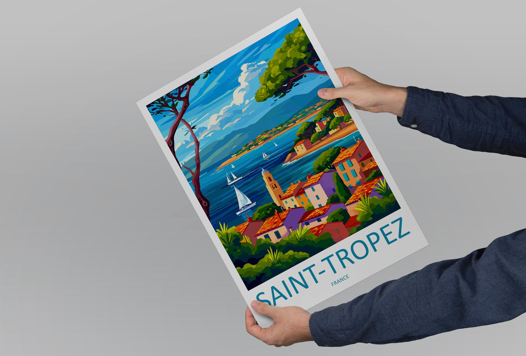 Saint-Tropez Print Saint-Tropez Home Decor Cityscape Art Print Saint-Tropez Wall Art Travel Enthusiast Gift Wall Hanging Saint-Tropez France