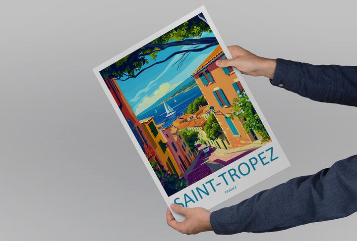 Saint-Tropez Print Saint-Tropez Home Decor Cityscape Art Print Saint-Tropez Wall Art Travel Enthusiast Gift Wall Hanging Saint-Tropez France