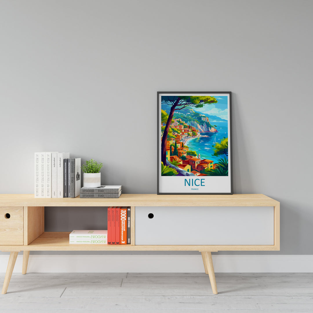 Nice France Print Nice France Home Decor Cityscape Art Print Nice France Wall Art for Travel Enthusiast Gift Wall Hanging Nice France Poster