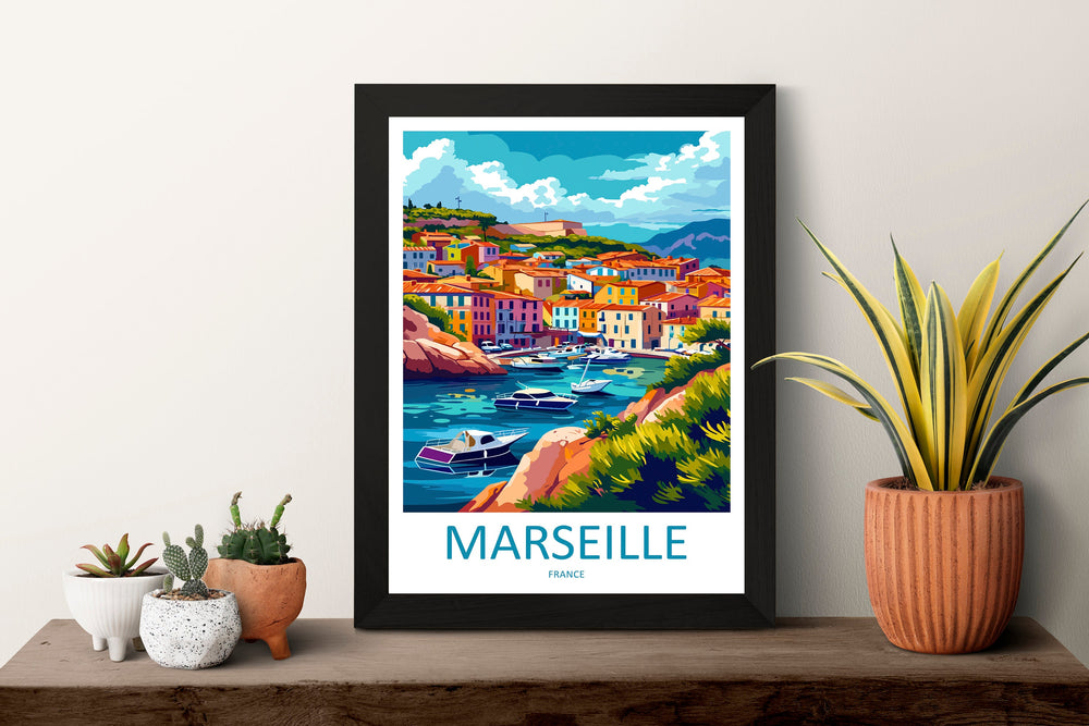 Marseille Print Marseille Home Decor Cityscape Art Print Marseille Wall Art for Travel Enthusiast Gift Wall Hanging Marseille France Poster