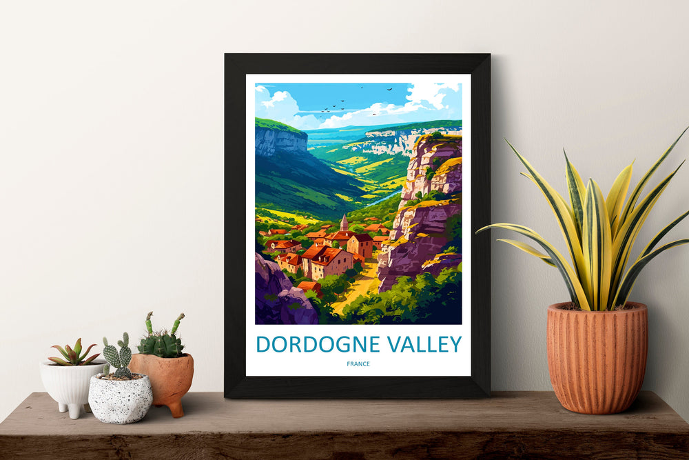 Dordogne Travel Print Wall Art Dordogne Wall Hanging Home Decoration Dordogne Gift Art Lovers Wall Art Print Art Dordogne Wall Hanging Art
