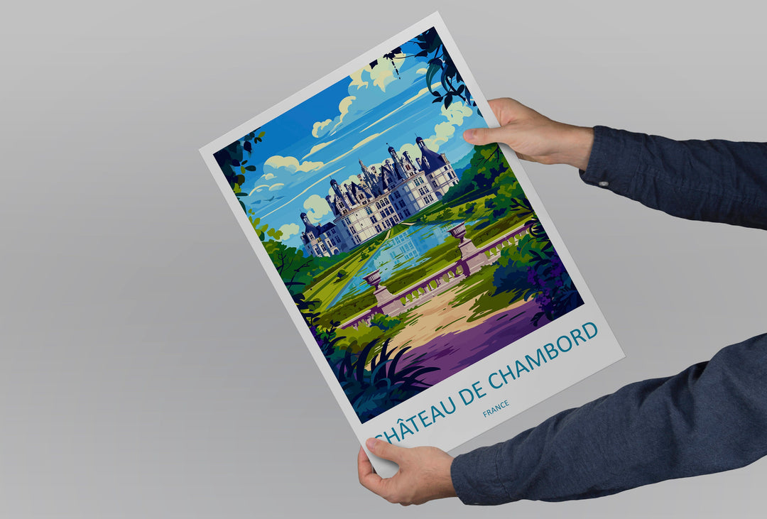Château de Chambord Travel Print Wall Art Château de Chambord Wall Hanging Home Decor Château de Chambord France Gift Art Lovers Wall Art