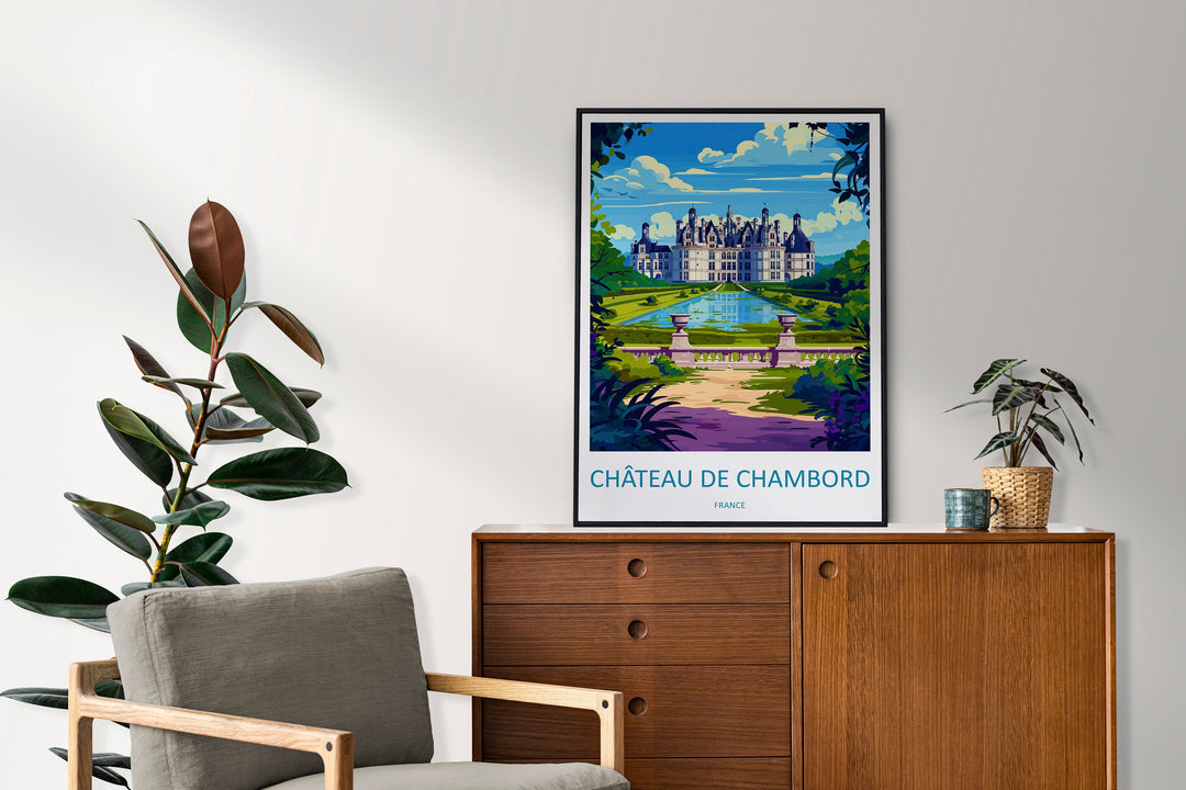 Château de Chambord Travel Print Wall Art Château de Chambord Wall Hanging Home Decor Château de Chambord France Gift Art Lovers Wall Art