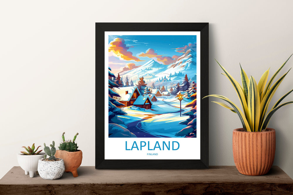 Lapland Travel Print Lapland Home Décor Finland Island Art Print Lapland Wall Print For Finland Gift Wall Hanging Lapland Artwork Décor