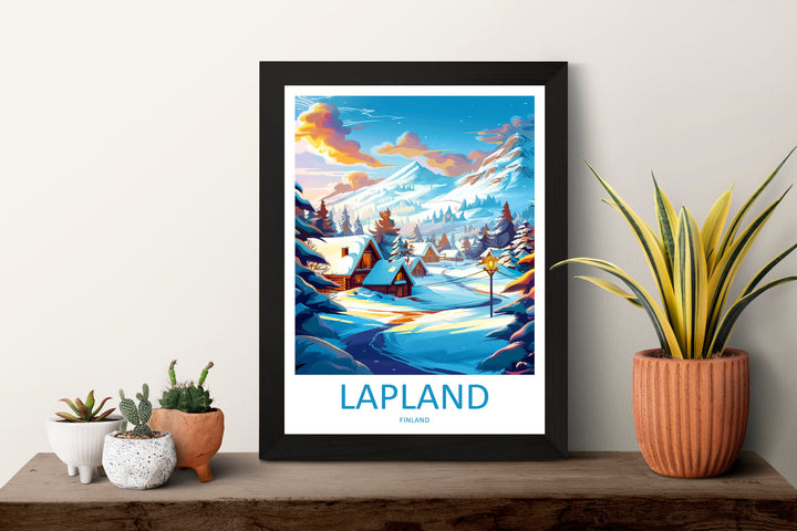 Lapland Travel Print Lapland Home Décor Finland Island Art Print Lapland Wall Print For Finland Gift Wall Hanging Lapland Artwork Décor