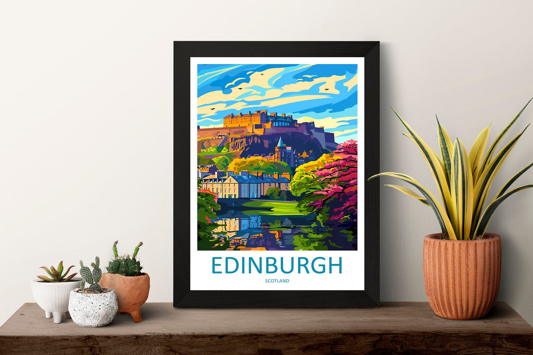 Edinburgh Cityscape Print Edinburgh Home Decor European City Art Print Edinburgh Wall Art Scotland Enthusiast Gift Wall Hanging Edinburgh