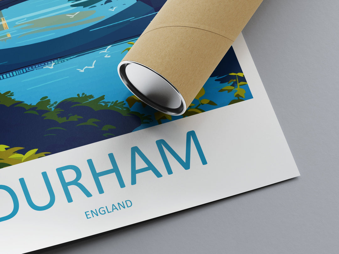 Durham Travel Print Wall Art Durham Wall Hanging Home Décor Durham Gift Art Lovers England Art Lover Gift Durham Travel Art Gift