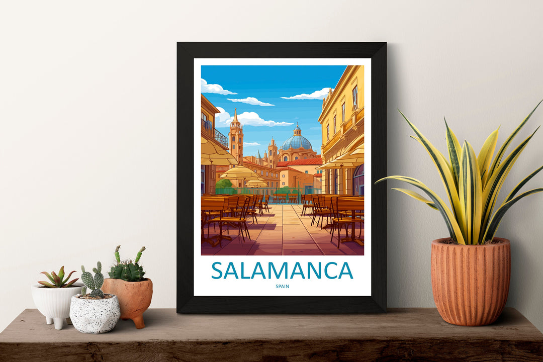 Salamanca Travel Print Wall Art Salamanca Wall Hanging Home Décor Salamanca Gift Art Lovers Spain Art Lover Gift Salamanca Print Spain Art