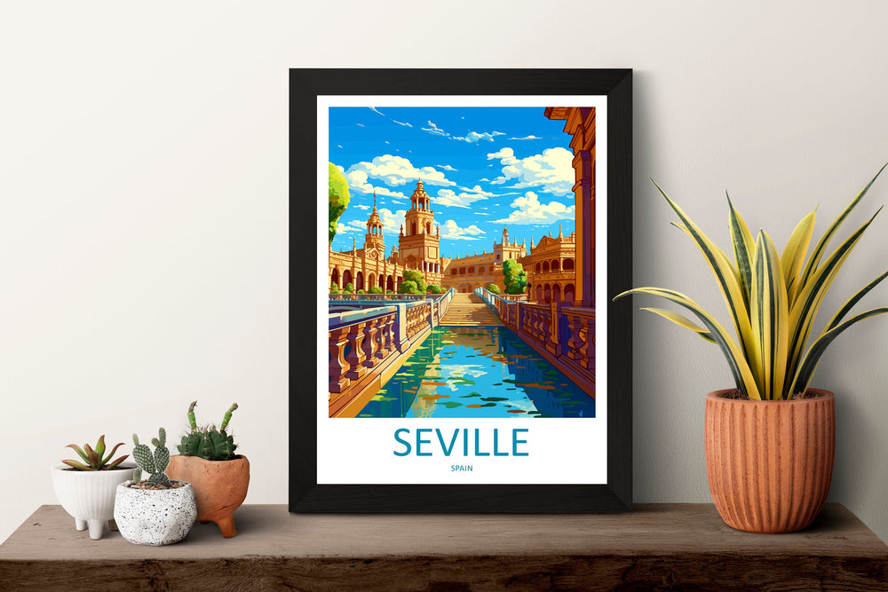 Seville Travel Print Wall Art Seville Wall Hanging Home Décor Seville Gift Art Lovers Spain Art Lover Gift Seville Print Spain Wall Art Deco