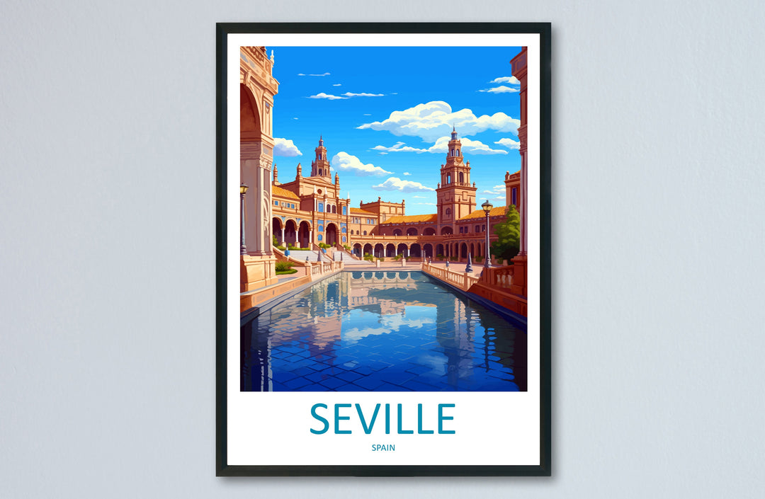 Seville Travel Print Wall Art Seville Wall Hanging Home Décor Seville Gift Art Lovers Spain Art Lover Gift Seville Print Spain Wall Art Deco
