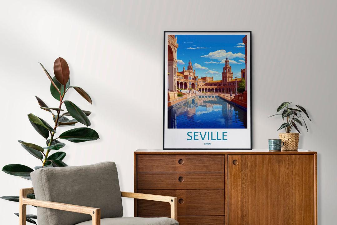 Seville Travel Print Wall Art Seville Wall Hanging Home Décor Seville Gift Art Lovers Spain Art Lover Gift Seville Print Spain Wall Art Deco