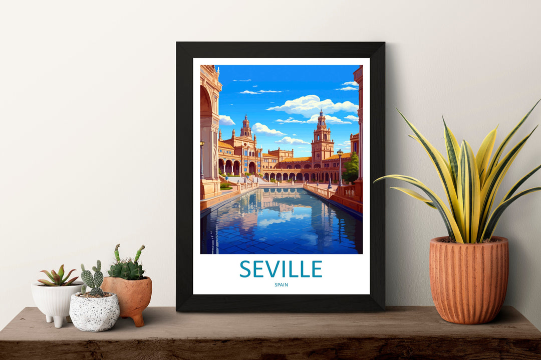 Seville Travel Print Wall Art Seville Wall Hanging Home Décor Seville Gift Art Lovers Spain Art Lover Gift Seville Print Spain Wall Art Deco