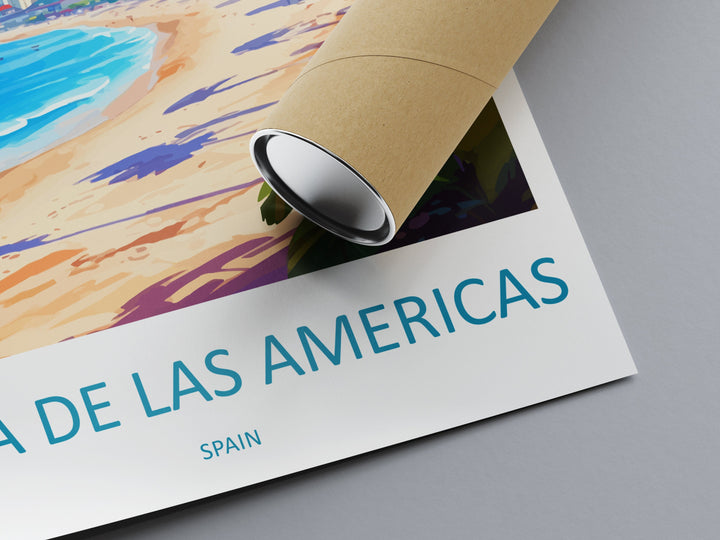 Playa de las Américas Travel Print Wall Art Playa de las Américas Wall Hanging Home Décor Gift Art Lovers Spain Art Lover Gift