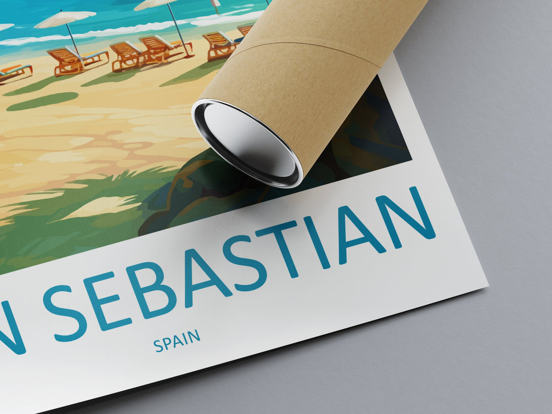 San Sebastian Travel Print Wall Art San Sebastian Wall Hanging Home Décor San Sebastian Gift Art Lovers Spain Art Lover Gift San Sebastian
