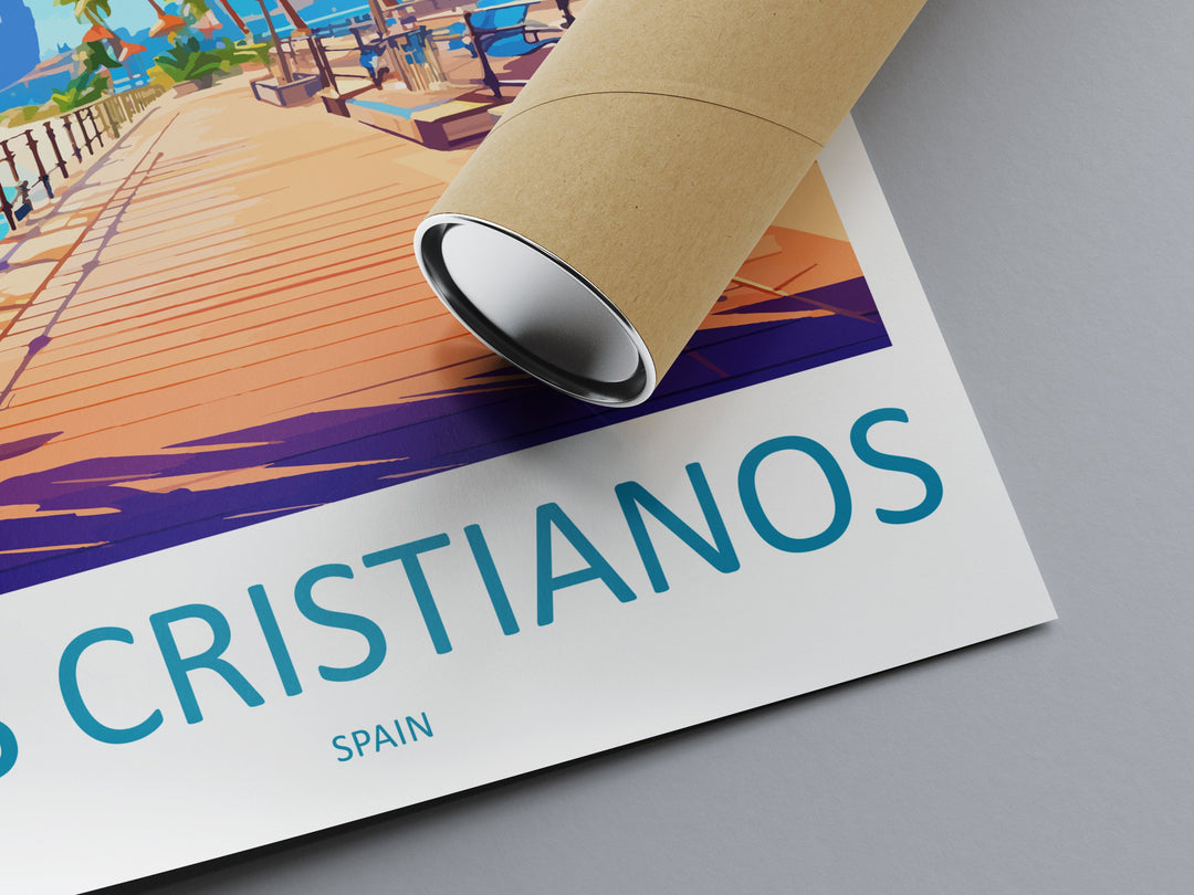 Los Cristianos Travel Print Wall Art Los Cristianos Wall Hanging Home Décor Tenerife Gift Art Lovers Spain Art Lover Gift Tenerife Print