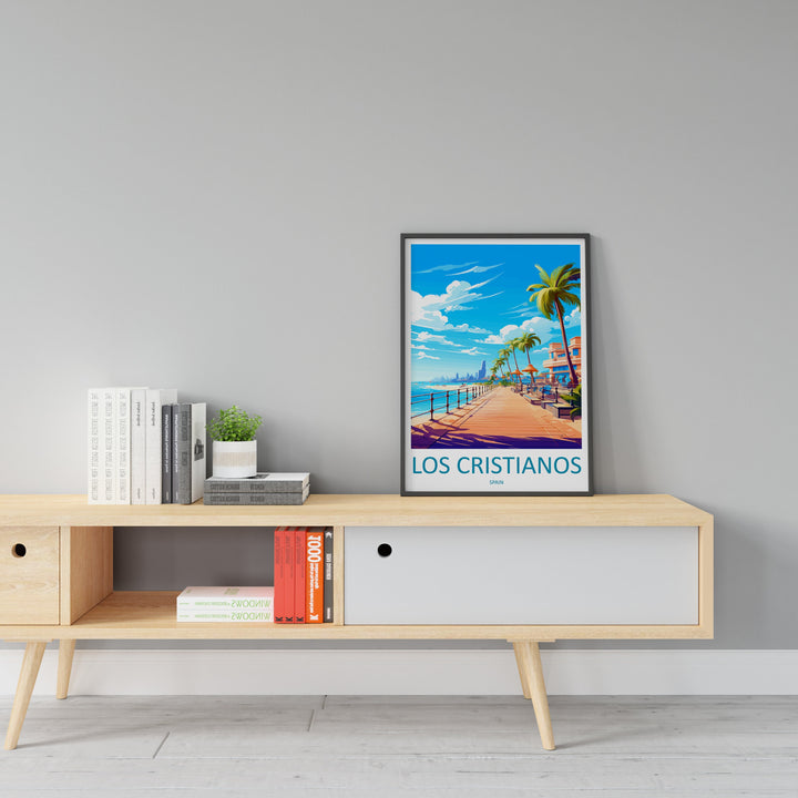 Los Cristianos Travel Print Wall Art Los Cristianos Wall Hanging Home Décor Tenerife Gift Art Lovers Spain Art Lover Gift Tenerife Print