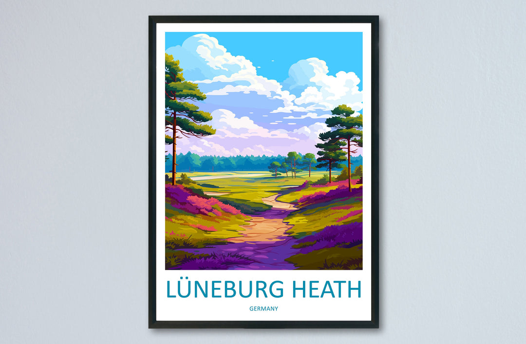 Lüneburg Heath Travel Print Lüneburg Heath Home Décor Germany Art Print Germany Lüneburg Heath Wall Print Gift for Germany Travel Posters