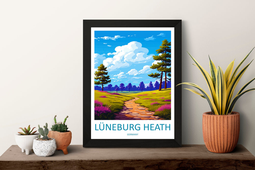 Lüneburg Heath Travel Print Lüneburg Heath Home Décor Germany Art Print Germany Lüneburg Heath Wall Print Gift for Germany Travel Posters