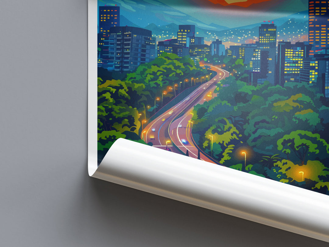 Santiago Travel Print Wall Art Santiago Wall Hanging Home Decoration Santiago Gift Art Lovers Wall Art Print Art Santiago Wall Print Chile