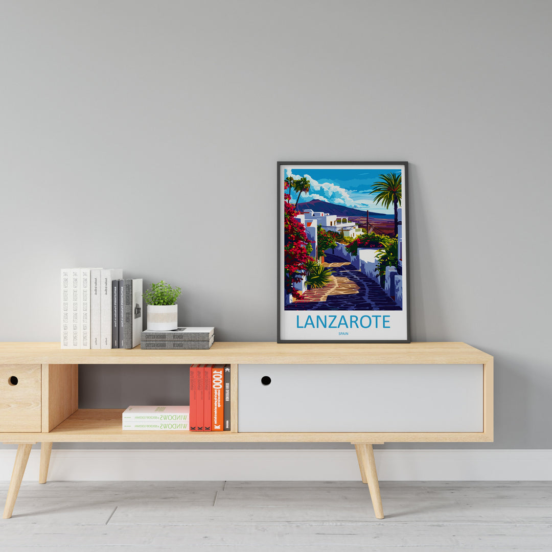 Lanzarote Travel Print Wall Art Lanzarote Wall Hanging Home Décor Lanzarote Gift Art Lovers Spain Art Lover Gift Lanzarote Wall Décor