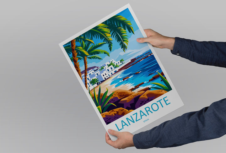 Lanzarote Travel Print Wall Art Lanzarote Wall Hanging Home Décor Lanzarote Gift Art Lovers Spain Art Lover Gift Lanzarote Wall Décor