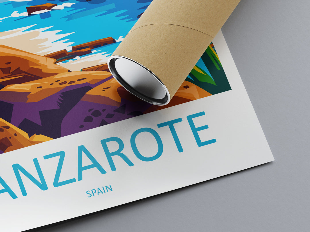 Lanzarote Travel Print Wall Art Lanzarote Wall Hanging Home Décor Lanzarote Gift Art Lovers Spain Art Lover Gift Lanzarote Wall Décor