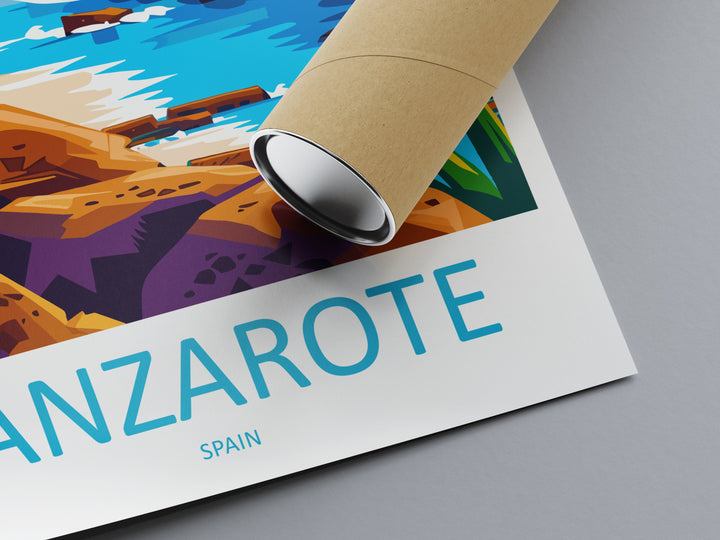 Lanzarote Travel Print Wall Art Lanzarote Wall Hanging Home Décor Lanzarote Gift Art Lovers Spain Art Lover Gift Lanzarote Wall Décor