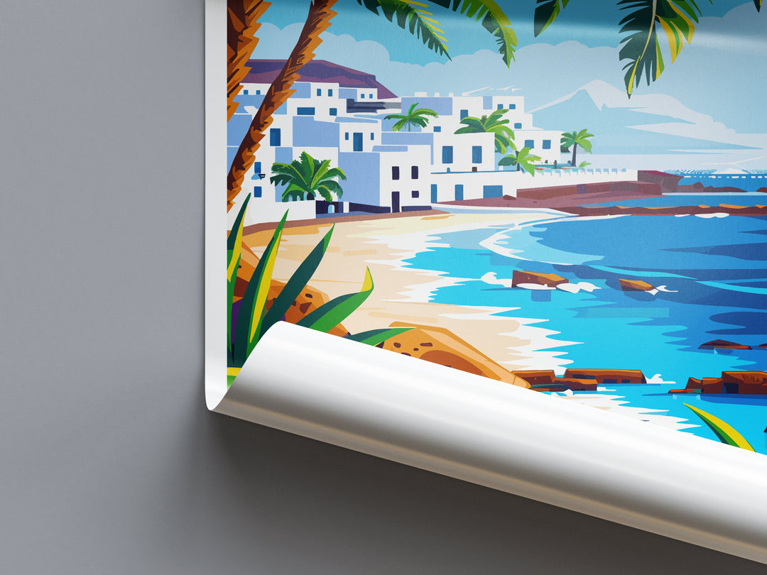 Lanzarote Travel Print Wall Art Lanzarote Wall Hanging Home Décor Lanzarote Gift Art Lovers Spain Art Lover Gift Lanzarote Wall Décor