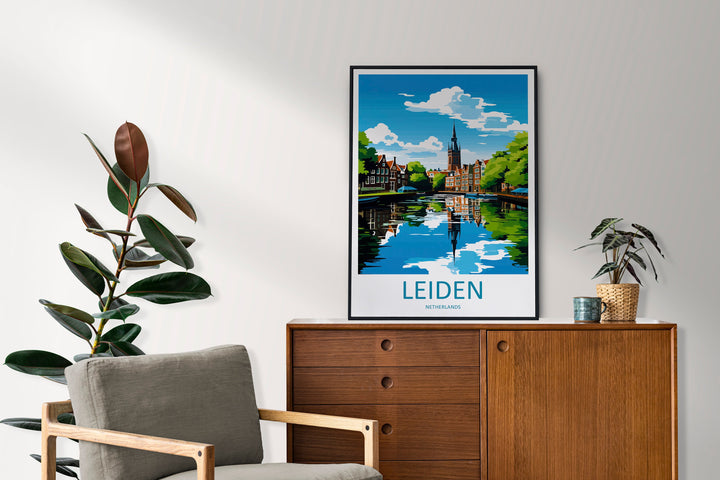 Leiden Travel Print Leiden Home Décor Leiden Art Print Leiden Wall Print Leiden Gift For Netherlands Art Leiden Wall Poster Leiden Travel