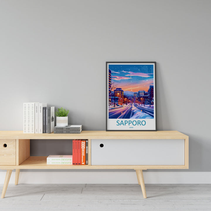 Sapporo Travel Print Wall Art Sapporo Wall Hanging Home Décor Sapporo Gift Art Lovers Japan Art Lover Gift Japan Travel Gift