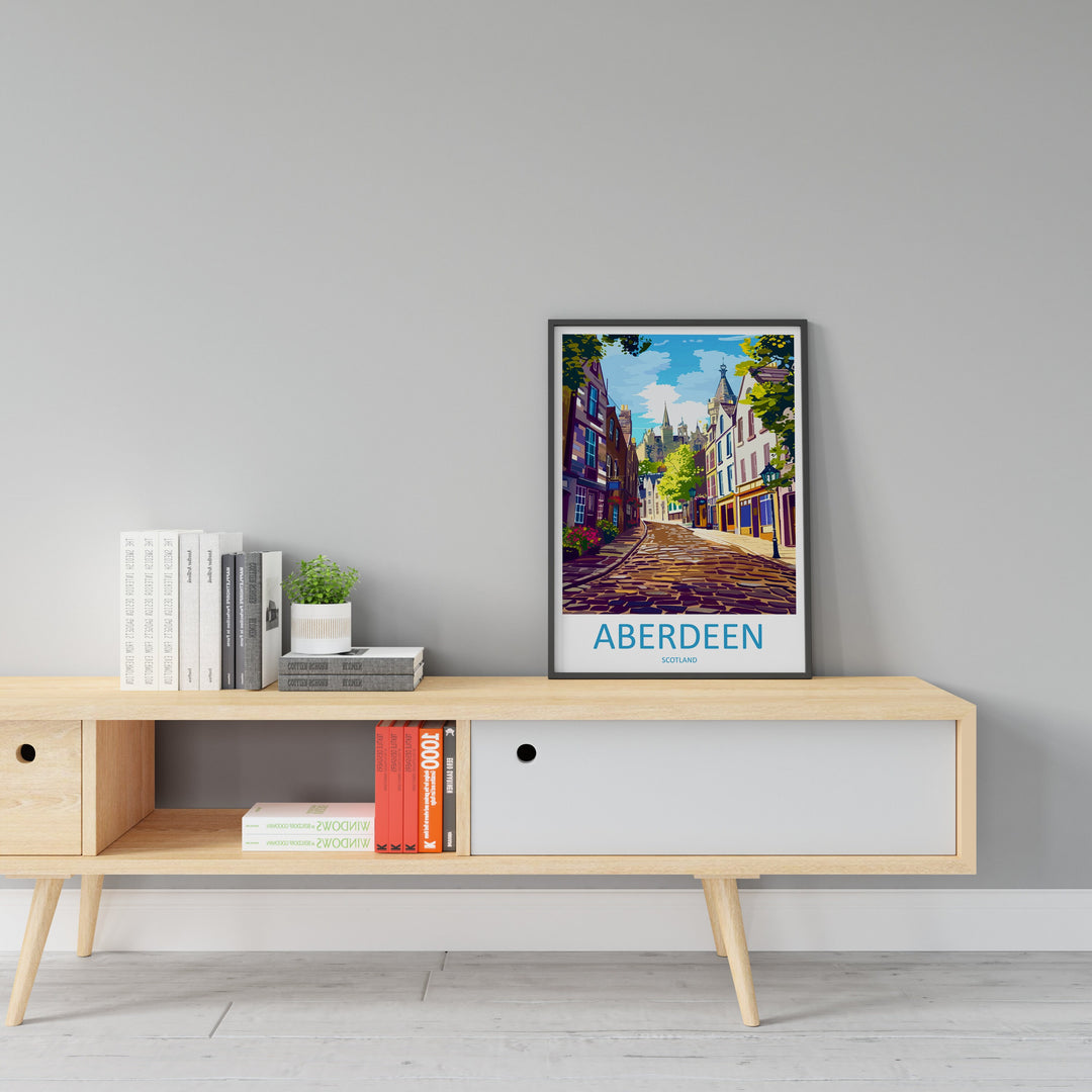 Aberdeen Print Aberdeen Home Décor Scotland City Art Print Aberdeen Wall Art for Scotland Enthusiast Gift Wall Hanging Aberdeen Cityscape