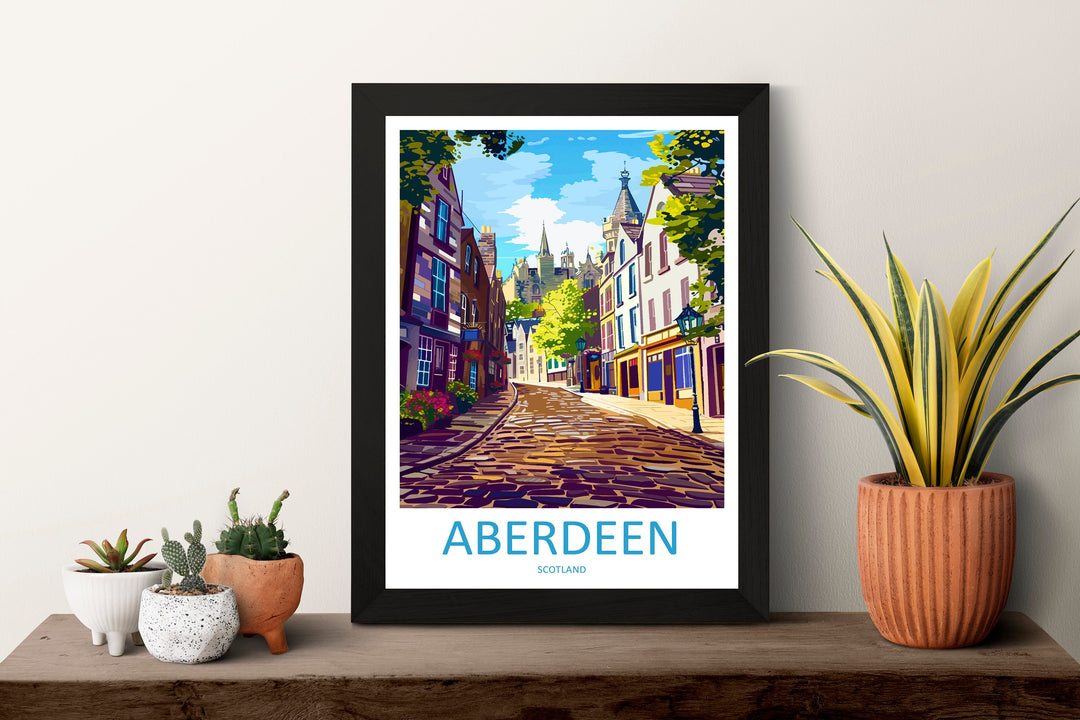 Aberdeen Print Aberdeen Home Décor Scotland City Art Print Aberdeen Wall Art for Scotland Enthusiast Gift Wall Hanging Aberdeen Cityscape