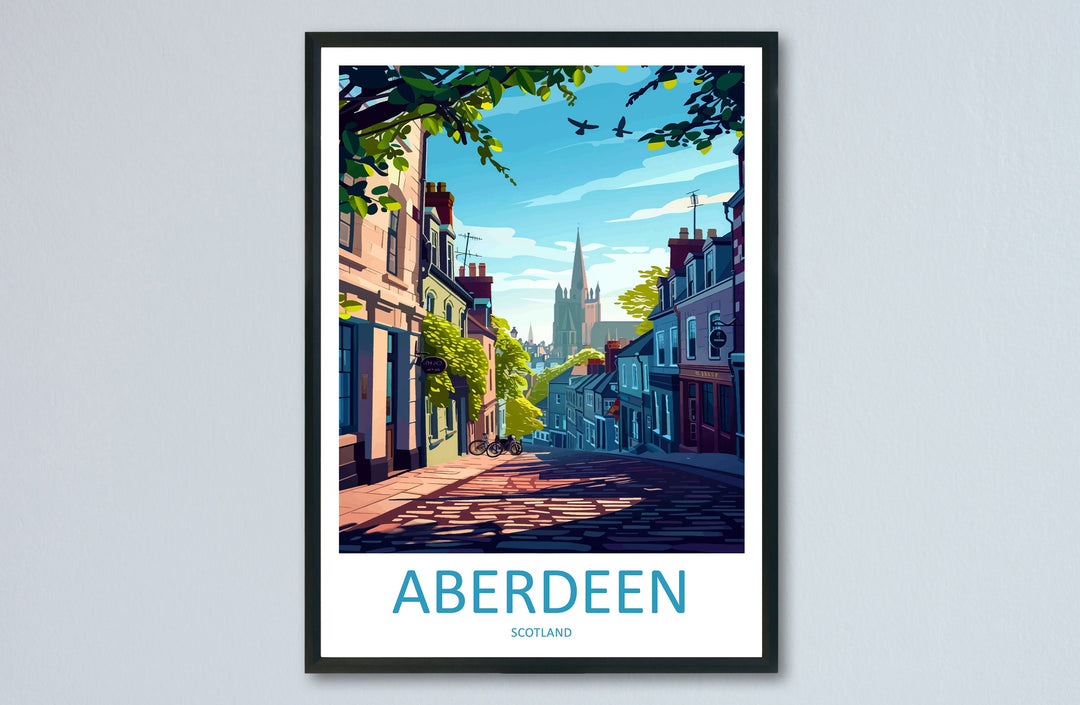 Aberdeen Print Aberdeen Home Décor Scotland City Art Print Aberdeen Wall Art for Scotland Enthusiast Gift Wall Hanging Aberdeen Cityscape