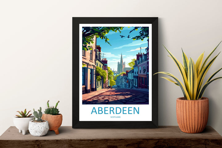 Aberdeen Print Aberdeen Home Décor Scotland City Art Print Aberdeen Wall Art for Scotland Enthusiast Gift Wall Hanging Aberdeen Cityscape