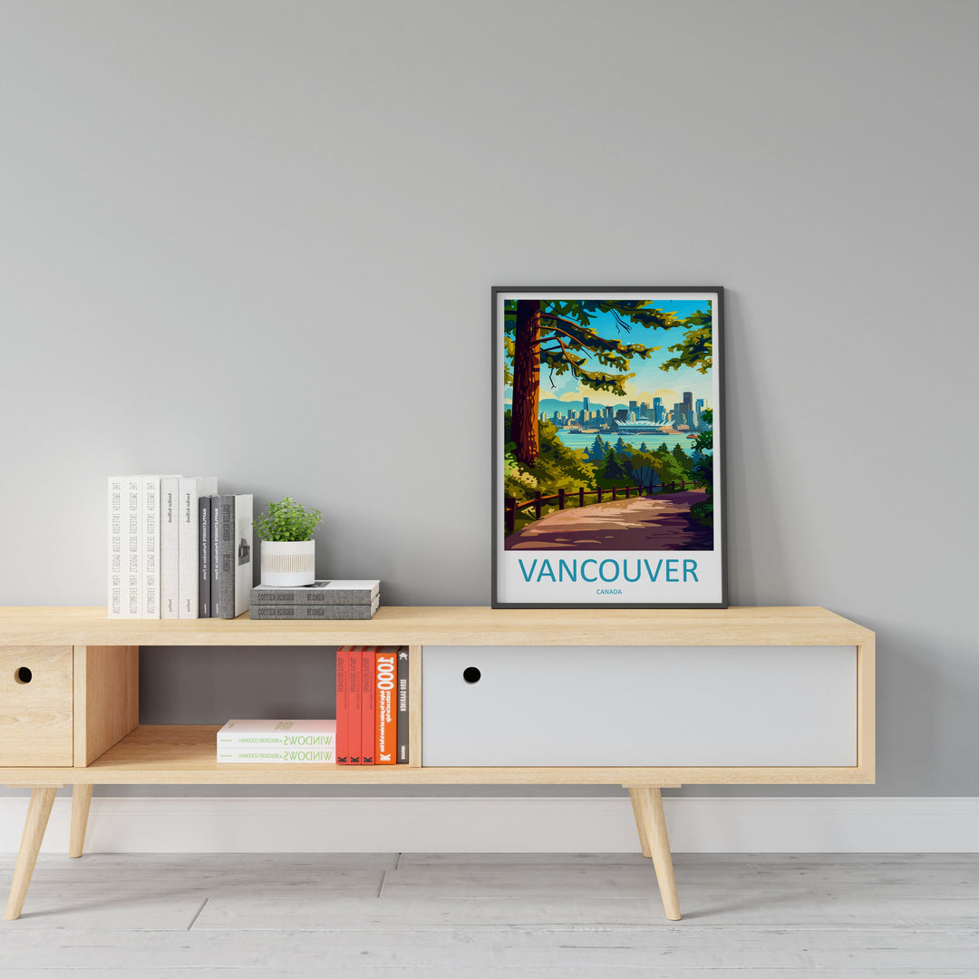 Vancouver Travel Print Wall Art Vancouver Wall Hanging Home Décor Vancouver Gift Art Lovers Canada Art Lover Gift Vancouver Gift
