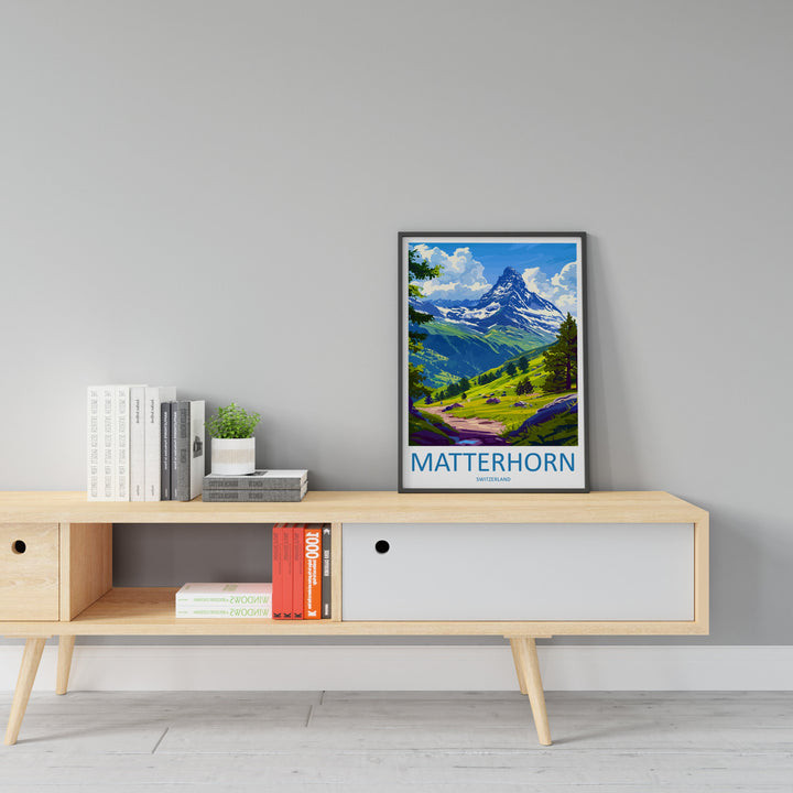 Matterhorn Travel Print Wall Art Matterhorn Wall Hanging Home Décor Matterhorn Gift Art Lovers Switzerland Art Lover Gift Matterhorn Travel