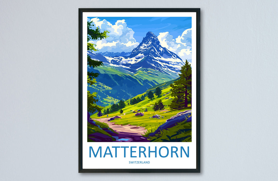 Matterhorn Travel Print Wall Art Matterhorn Wall Hanging Home Décor Matterhorn Gift Art Lovers Switzerland Art Lover Gift Matterhorn Travel
