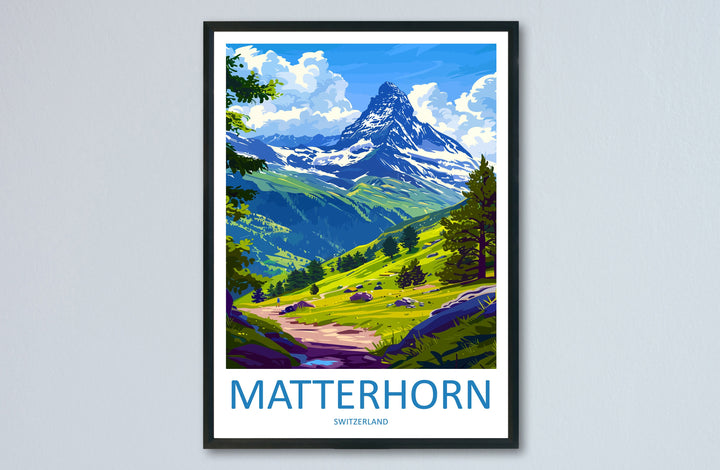 Matterhorn Travel Print Wall Art Matterhorn Wall Hanging Home Décor Matterhorn Gift Art Lovers Switzerland Art Lover Gift Matterhorn Travel