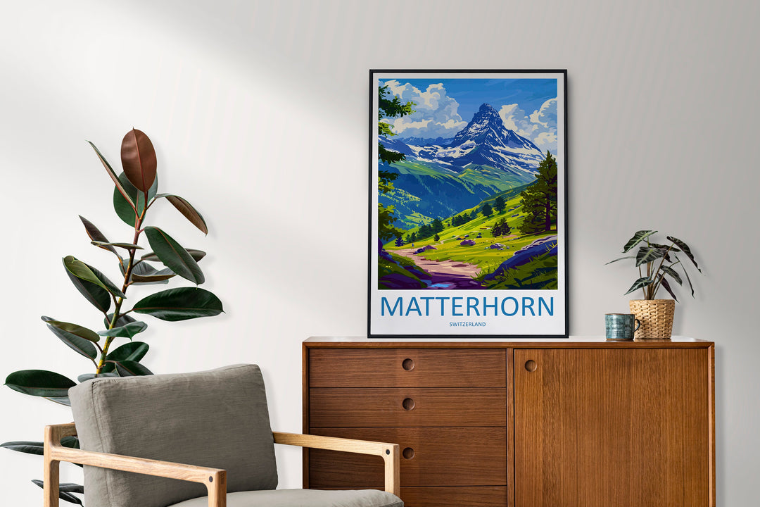 Matterhorn Travel Print Wall Art Matterhorn Wall Hanging Home Décor Matterhorn Gift Art Lovers Switzerland Art Lover Gift Matterhorn Travel