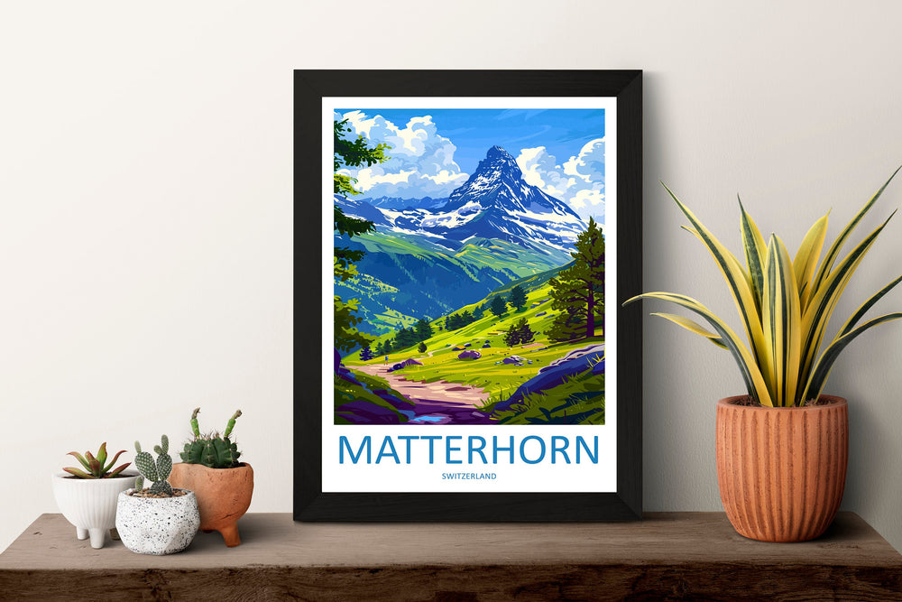 Matterhorn Travel Print Wall Art Matterhorn Wall Hanging Home Décor Matterhorn Gift Art Lovers Switzerland Art Lover Gift Matterhorn Travel