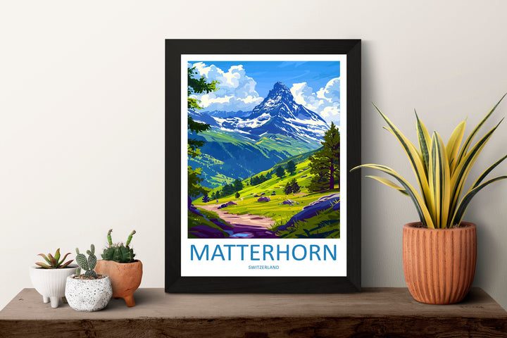 Matterhorn Travel Print Wall Art Matterhorn Wall Hanging Home Décor Matterhorn Gift Art Lovers Switzerland Art Lover Gift Matterhorn Travel