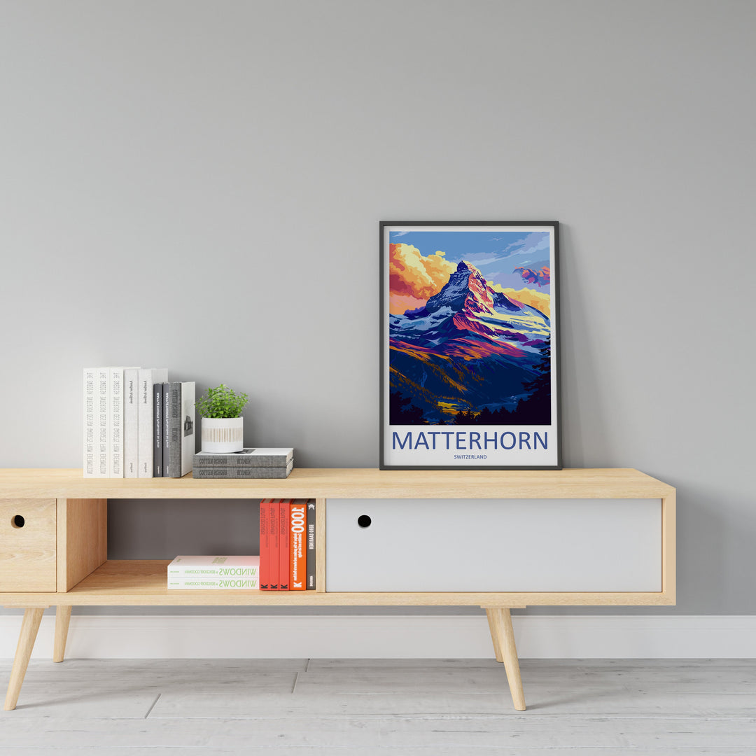 Matterhorn Travel Print Wall Art Matterhorn Wall Hanging Home Décor Matterhorn Gift Art Lovers Switzerland Art Lover Gift Matterhorn Travel