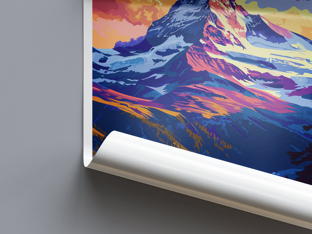 Matterhorn Travel Print Wall Art Matterhorn Wall Hanging Home Décor Matterhorn Gift Art Lovers Switzerland Art Lover Gift Matterhorn Travel