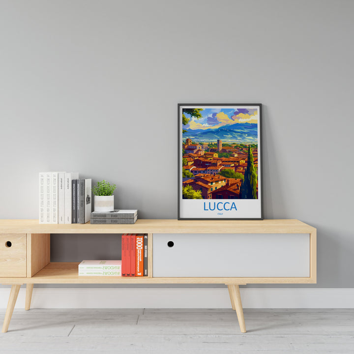 Lucca Travel Print Wall Art Lucca Wall Hanging Home Décor Lucca Gift Art Lovers Italy Art Lover Gift Lucca Print Lucca Travel Gift Art