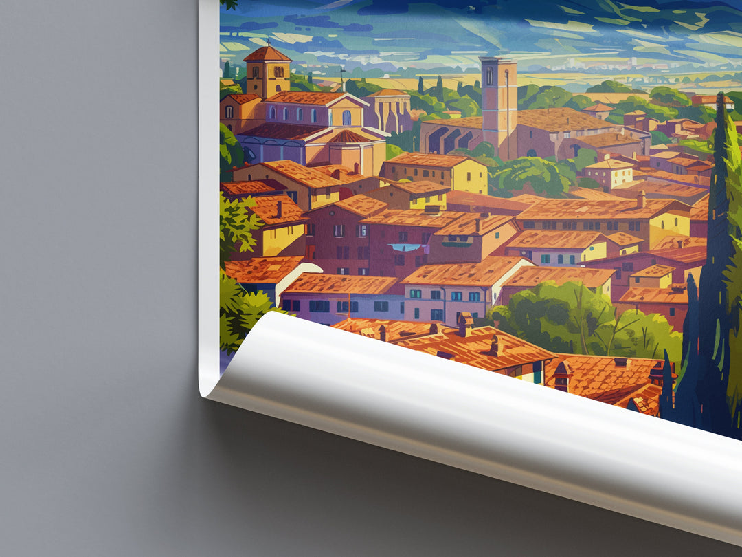 Lucca Travel Print Wall Art Lucca Wall Hanging Home Décor Lucca Gift Art Lovers Italy Art Lover Gift Lucca Print Lucca Travel Gift Art