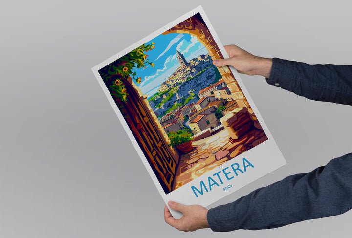 Matera Travel Print Wall Art Matera Wall Hanging Home Décor Matera Gift Art Lovers Italy Art Lover Gift Matera Print Matera Travel Gift Art
