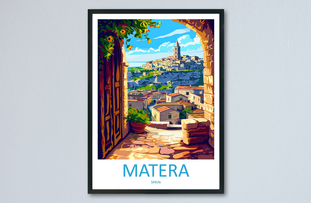 Matera Travel Print Wall Art Matera Wall Hanging Home Décor Matera Gift Art Lovers Italy Art Lover Gift Matera Print Matera Travel Gift Art