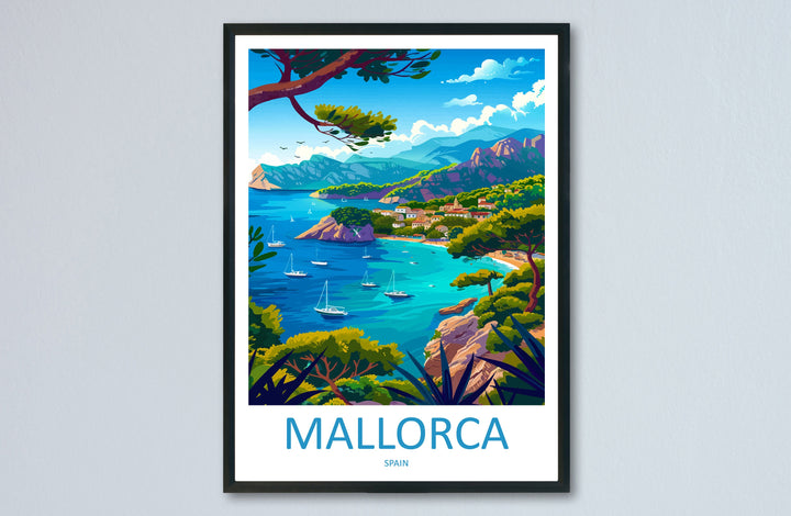 Mallorca Travel Print Wall Art Mallorca Wall Hanging Home Décor Mallorca Gift Art Lovers Spain Art Lover Gift Mallorca Print Spain Wall Art